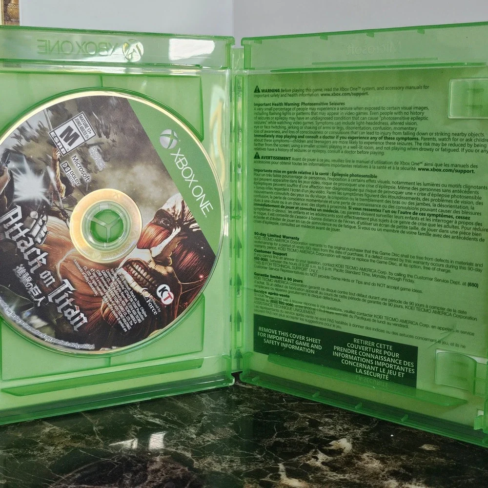 Attack on Titan Xbox One Koei Tecmo Anime Action Game 2016 Video Game
